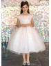 Floral Neckline Tulle Flower Girl Dress